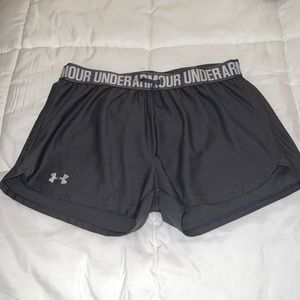 Gray Under Armour athletic shorts
